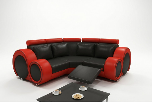 LEDEREN BANKSTEL MET USB-ONTWERP HOEK BANKSTEL BERLIJN SOFA SET BEKLEDING Op maat gemaakt Nieuw