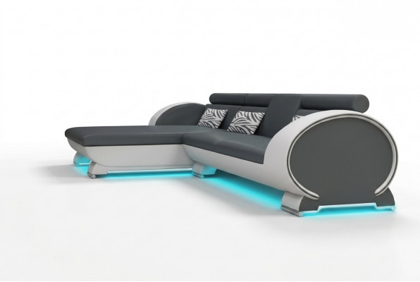 LEDEREN BANK HOEKBANK BANK LOUNGE BANK ONTWERPBANK BAR FUNCTIEBANK MET USB-BEKLEDING