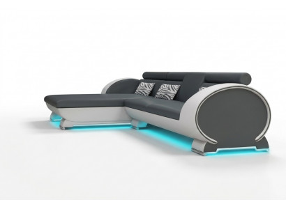 LEDEREN BANK HOEKBANK BANK LOUNGE BANK ONTWERPBANK BAR FUNCTIEBANK MET USB-BEKLEDING