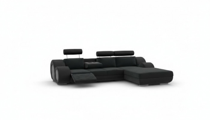 Ontwerper bank bank bekleding leren bank + USB Nieuwe set woonlandschap hoekbank