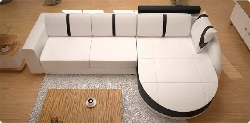 LEREN HOEKBANK MET SLAAPFUNCTIE DESIGNBANK SLAAPBANK LEREN HOEKBANK met USB
