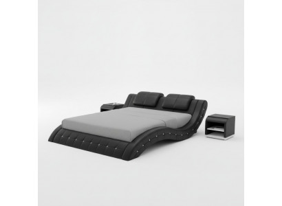Luxe leren bed USB-design gestoffeerde bedden dubbel modern huwelijk 140/160/180 LB8824