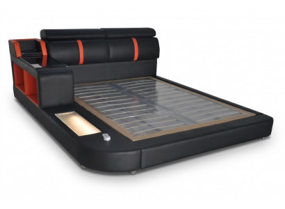 Ontwerp luxueus bed met bekleding, hotelbedden met USB-leer 140/160/180/200.