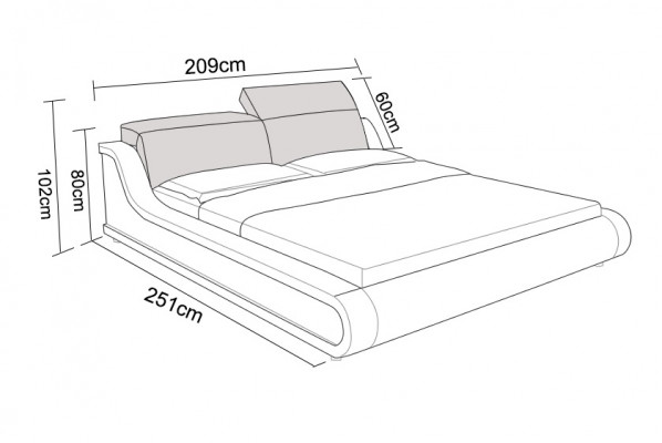 Bed met USB gestoffeerd bed Tweepersoonsbed Huwelijksbed Bedden 140/160/180 LB8835