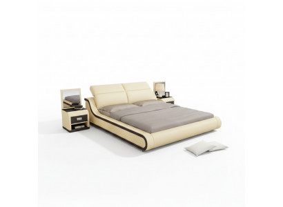 Bed met USB gestoffeerd bed Tweepersoonsbed Huwelijksbed Bedden 140/160/180 LB8835