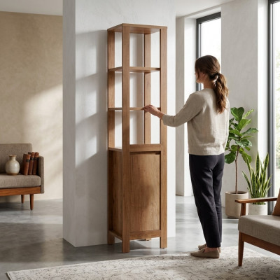 Badkamerkast Badmeubels Kast Hoge kast Badkamerkast Plank