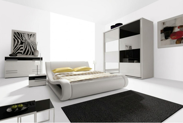 Ontwerp Slaapkamer Compleet Garnituren Kast Bed Ladenkast Nachtkastje Modern