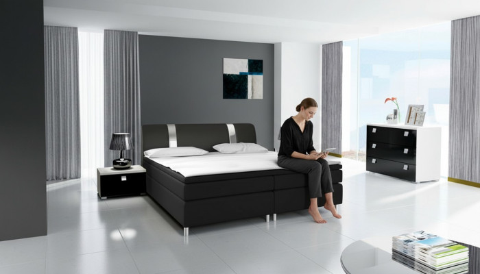 Ontwerp Slaapkamer Moderne Sets Compleet Kast Bed Commode Nachtkastje
