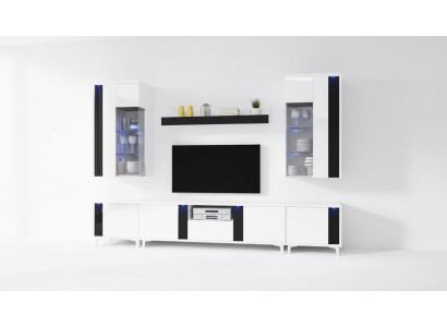 Hoogglans woonwand kastwand decoratie woonkamer kast vitrine sideboard