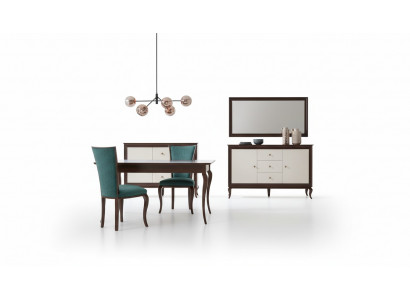 Garnituur Compleet Set Eettafel + 4 Stoelen Eetkamergroep Houten Tafel