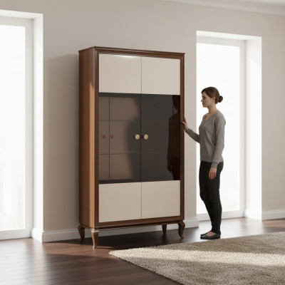 Luxe vitrine woonkamer meubels kast glazen vitrines designkasten dressoir