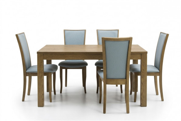 Stel 6x stoelen Luxe design gestoffeerd massief hout kantoor kantoor eetkamerstoel zitplaats