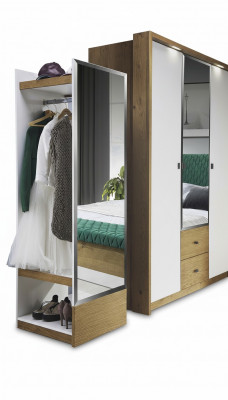 Garderobe spiegelkast slaapkamer zwevende deuren van 55 cm kledingkasten nieuw