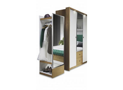 Garderobe spiegelkast slaapkamer zwevende deuren van 55 cm kledingkasten nieuw