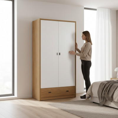 Kast Slaapkamer Zweefdeuren 117 cm Kledingkasten Schuifdeuren