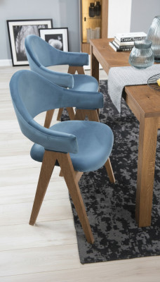 Stel 2x Luxe Design Gestoffeerde Massief Houten Stoelen Zit Kantoor Kantoor Eetkamer