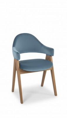 Set van 4 luxe design gestoffeerde massief houten stoelen voor kantoor, eetkamer.