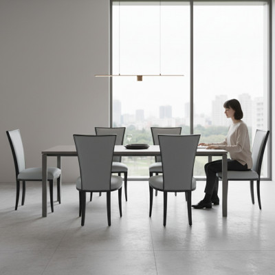 Stel 6x massief houten eetkamerstoelen designerstoel stoelen eetkamerstoelen nieuw.