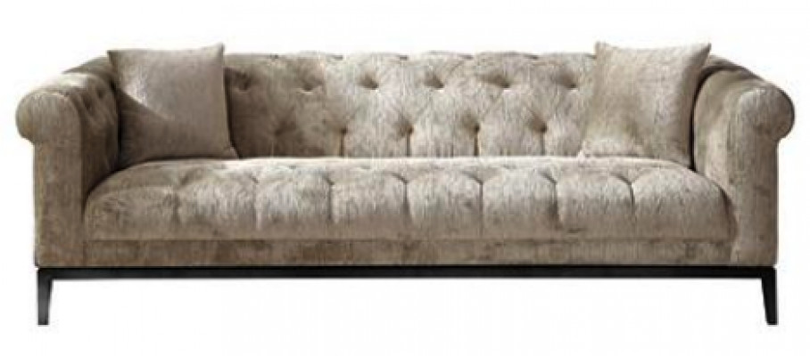 Edel luxueus Chesterfield bank bankstel stof leer banken stofferen