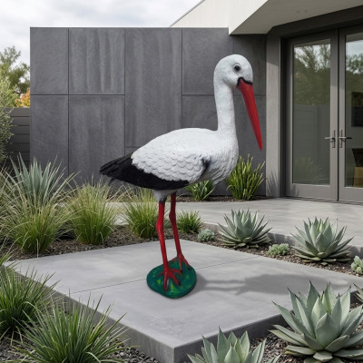 Abstracte ooievaar vogel tuin decoratie beeld nieuw sculpturen figuren sculptuur