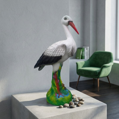 Abstracte ooievaar vogel tuin decoratie beeldhouwwerken sculpturen figuren sculptuur nieuw
