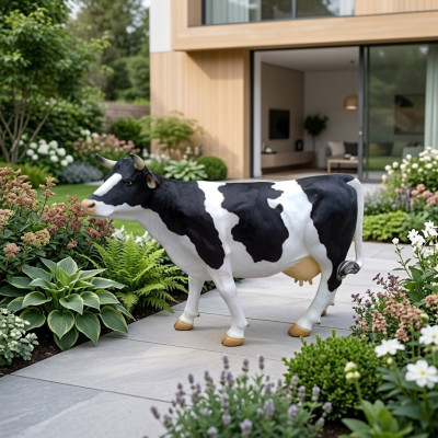 Standbeeld Rund Decoratie Boerderij Decor Tuin Koeien Sculptuur Koe 240cm Nieuw
