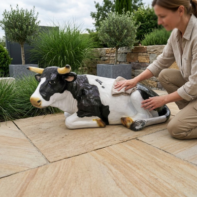 Standbeeld Koe Decoratie Boerderij Decor Tuin Koeien Sculptuur Koe 150 cm Nieuw