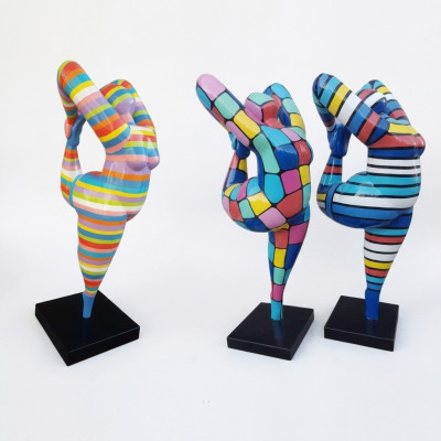 Abstracte Designer Figuren XXL Beelden Tuin Woonkamer Kunst Sculptuur Kleurrijk