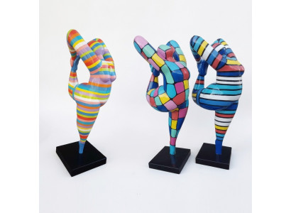 Abstracte Designer Figuren XXL Beelden Tuin Woonkamer Kunst Sculptuur Kleurrijk