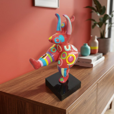 Abstracte Designer Kunst Schattige Figuren Beeld Kleurrijk Geschilderde Sculpturen Beelden
