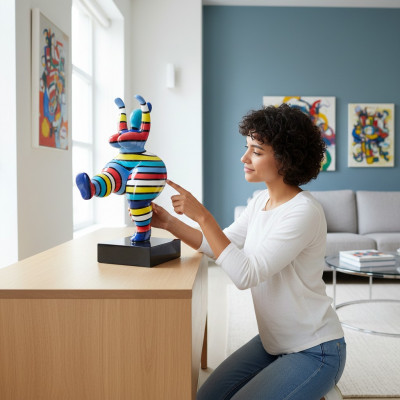 Abstracte Designer Kunst 50cm Beeld Standbeeld Kleurig Beschilderde Sculpturen Beelden Nieuw