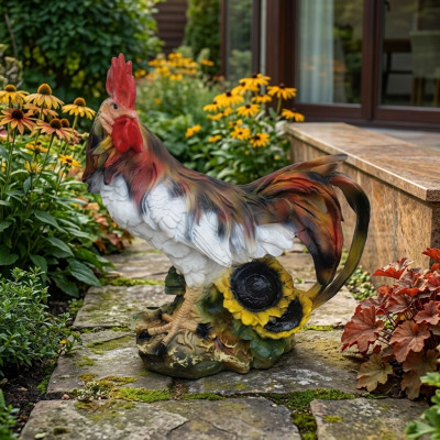 Deko Figuren Henne van kunststof Paasdecoratie Kip Tuinfiguur Hoogte 50 cm Nieuw
