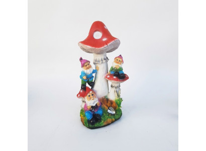 Sculptuur Paddenstoel Huis Standbeeld Tuin Figuren 51cm Beelden Sculpturen Beeld Nieuw M37