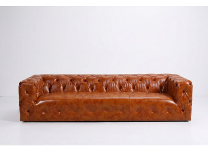 Chesterfield Bank Bank Bekleding Stof Leer Bankstel 4-zits