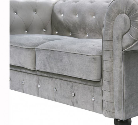 Chesterfield bank sofa bekleding stof leer banken bekledingsset 2 zits