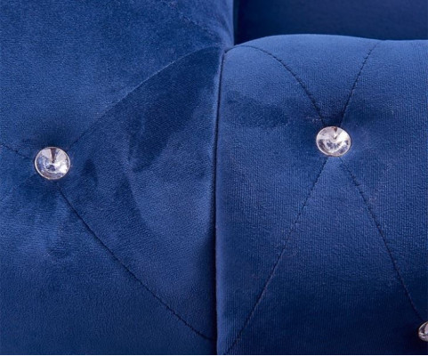 Klassieke Lederen Bank - Blauwe Chesterfield Stof Sofa 2-Zits Textiel jvmoebel®