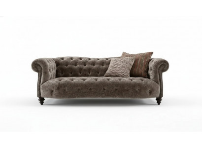 Chesterfield Bank Bank Bekleding Stof Leer Bankstel 3-Zits