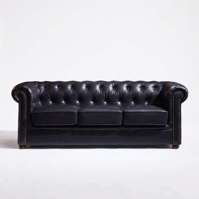 Chesterfield bank bank bekleding stof leer decor set bekleding banken