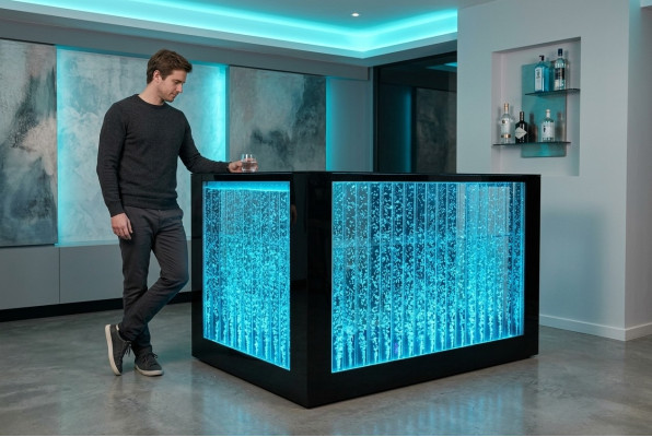Tafel water muur bar toonbank meubels verlichte bartafel bar toonbank