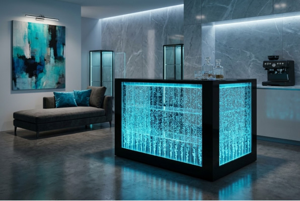 Tafel water muur bar toonbank meubels verlichte bartafel bar toonbank