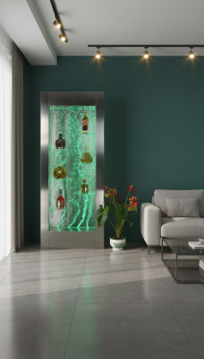 Regaal Ontwerper Verlicht Led Watermuur Barkast Kolom