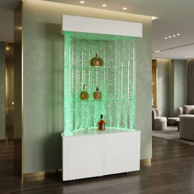 LED plank bar water wall column decor illuminated water walls bar counter