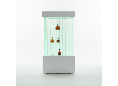 LED plank bar water wall column decor illuminated water walls bar counter