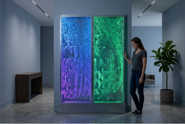Wandpaneel met waterbellen LED waterval ontwerper watermuur