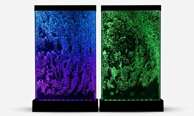 Wandpaneel met waterbellen LED waterval ontwerper watermuur