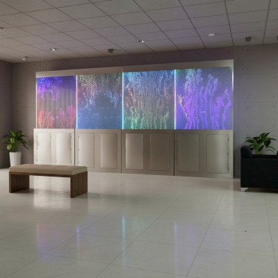 Moderne scheidingswand waterwanden LED-watermuur Verlichte muur