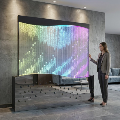 Wandpaneel bellenwater LED watermuur Ontwerper watermuur