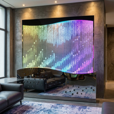 Wandpaneel bellenwater LED watermuur Ontwerper watermuur