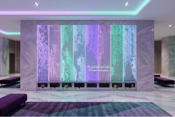Wandpaneel LED waterwand waterwanden Modern Water Bellen Decoratieve wand