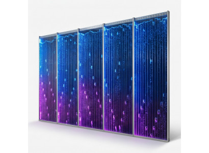 Moderne scheidingswand Decoratieve watervallen LED waterval Verlichte muur